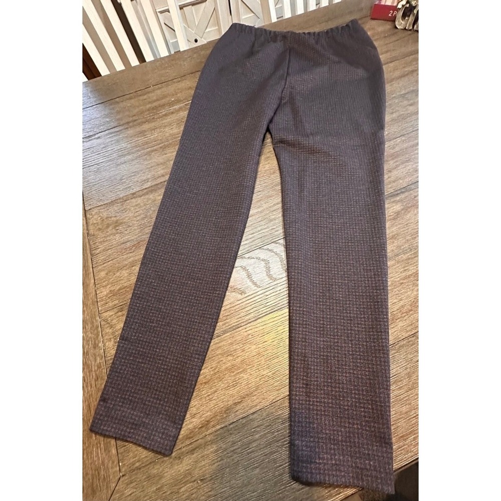 J. Jill Brown Houndstooth Ponte Leggings Womens Medium High Rise Pull On Pants